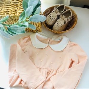 2 for $10. Infant cotton pink dress w collar